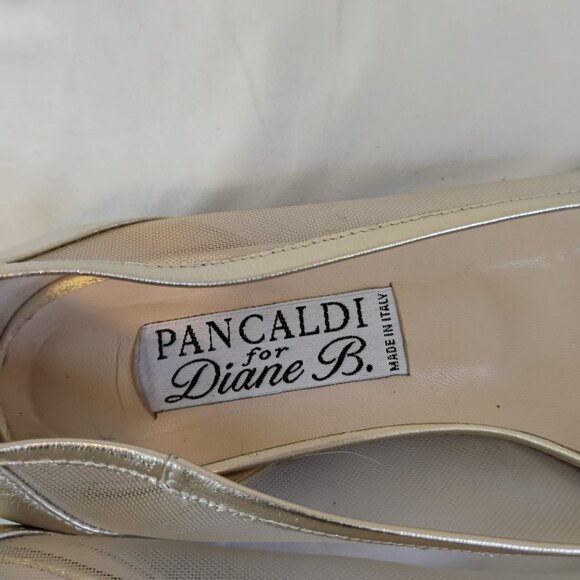 PANCALDI for Diane B. vero cuoio womens 38.5 metallic luxury balletcore flat - Picture 4 of 6